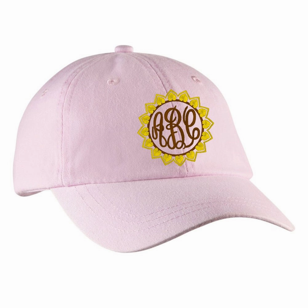 Monogrammed Sunflower Hat