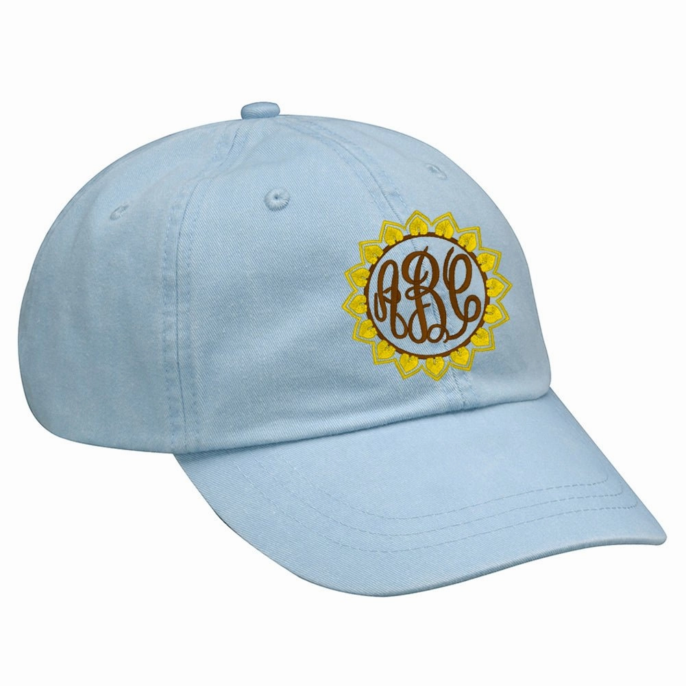 Monogrammed Sunflower Hat