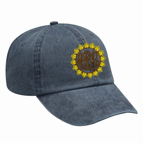 Monogrammed Sunflower Hat