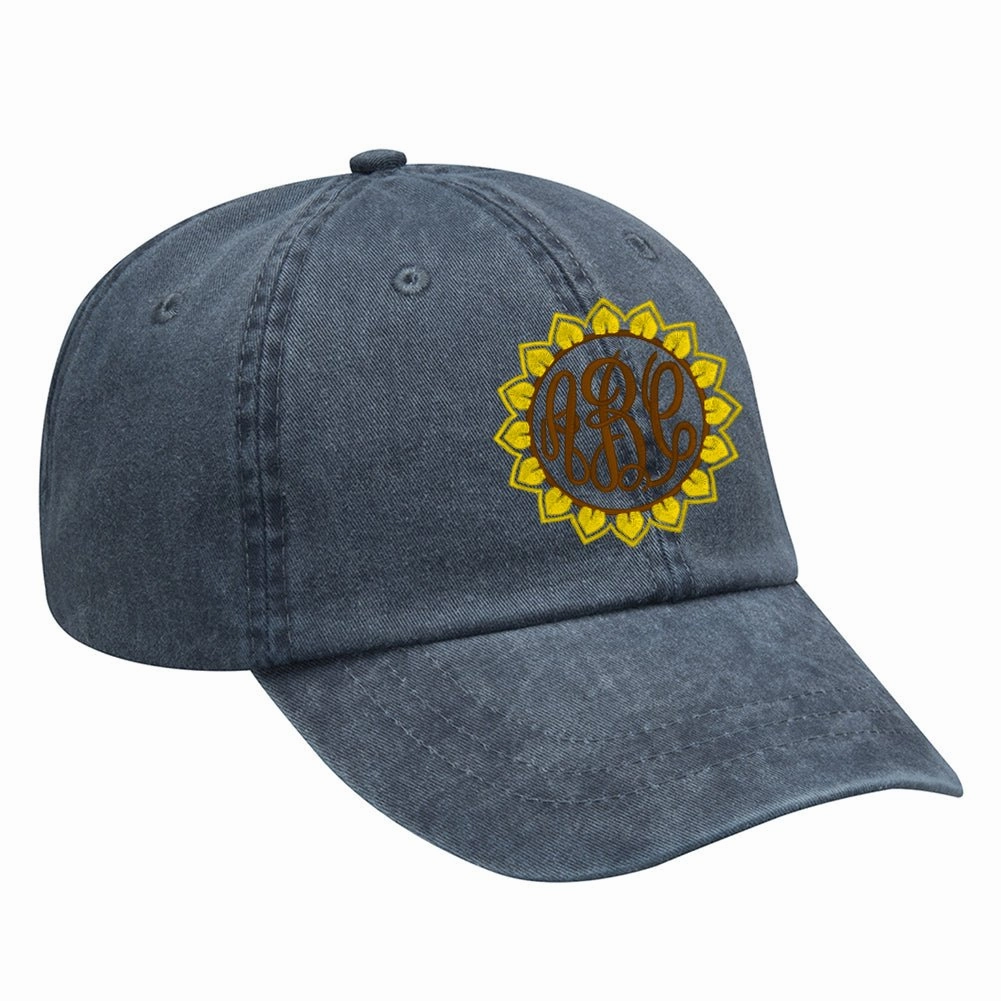 Monogrammed Sunflower Hat