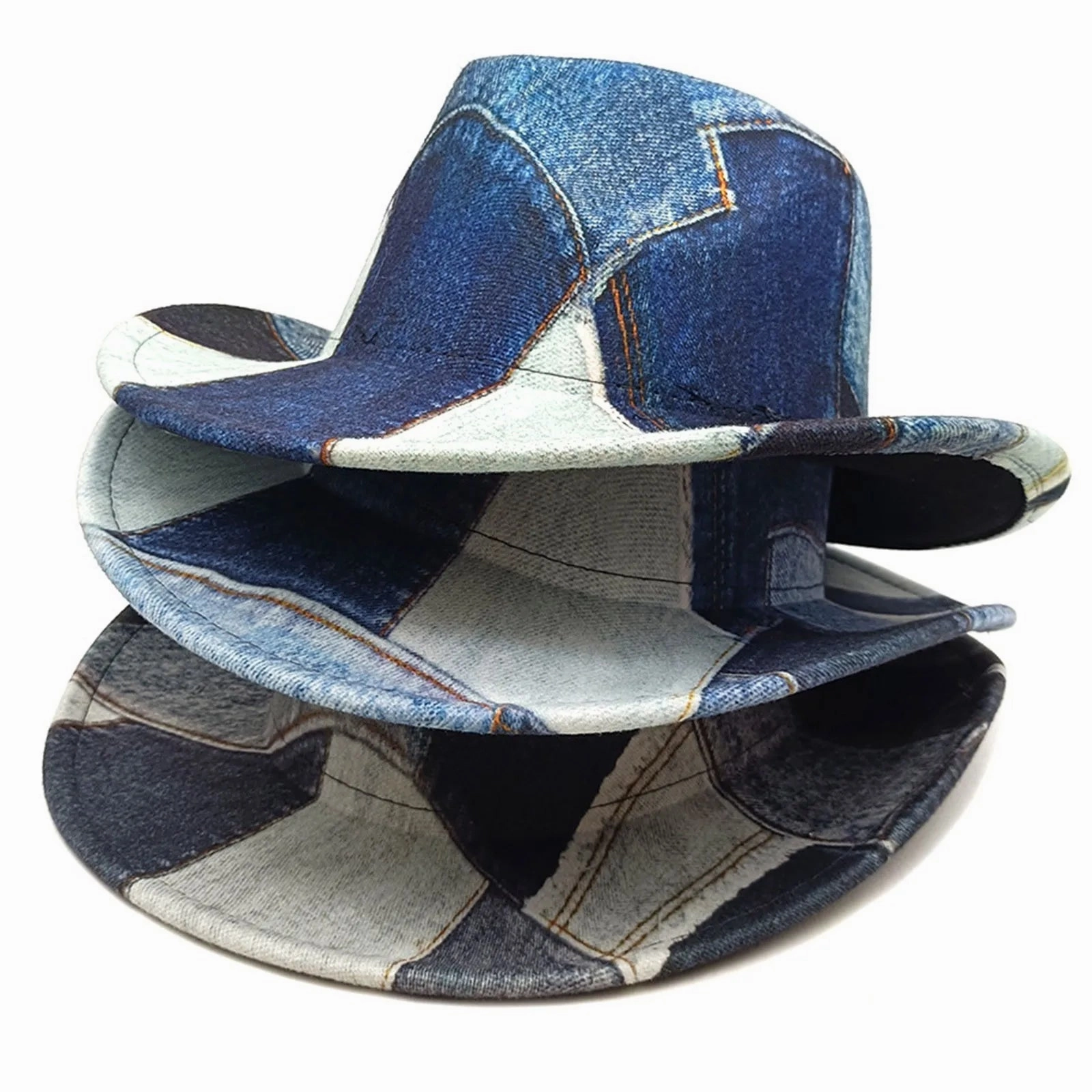 Montana Denim Patchwork Cowboy Hat