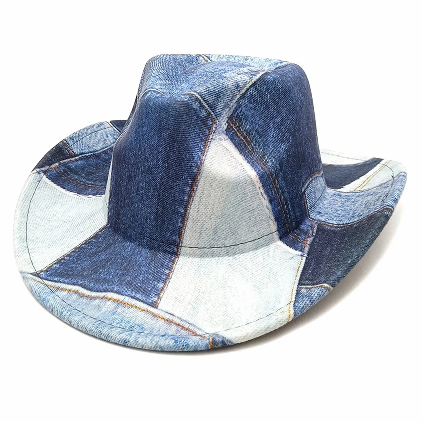 Montana Denim Patchwork Cowboy Hat