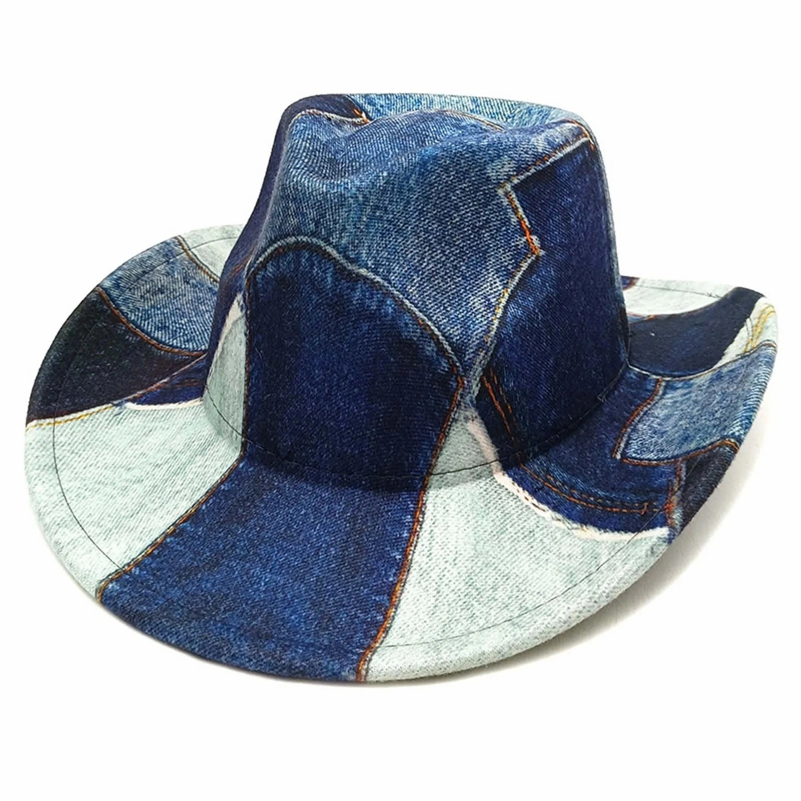 Montana Denim Patchwork Cowboy Hat