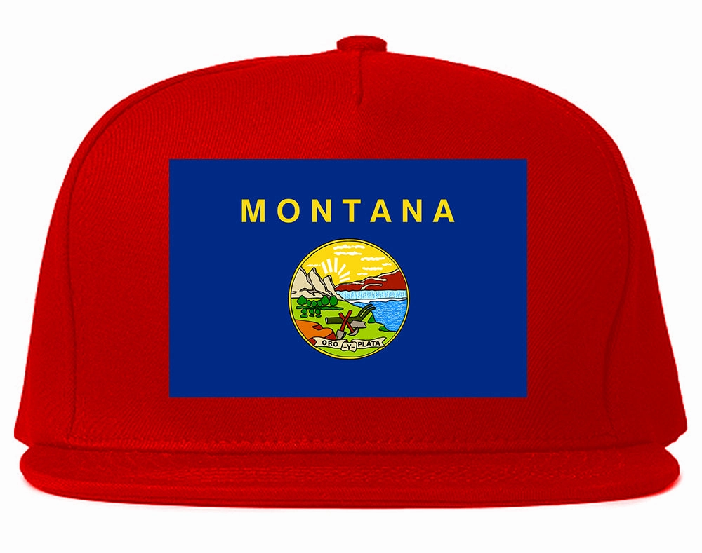 Montana State Flag MT Chest Mens Snapback Hat