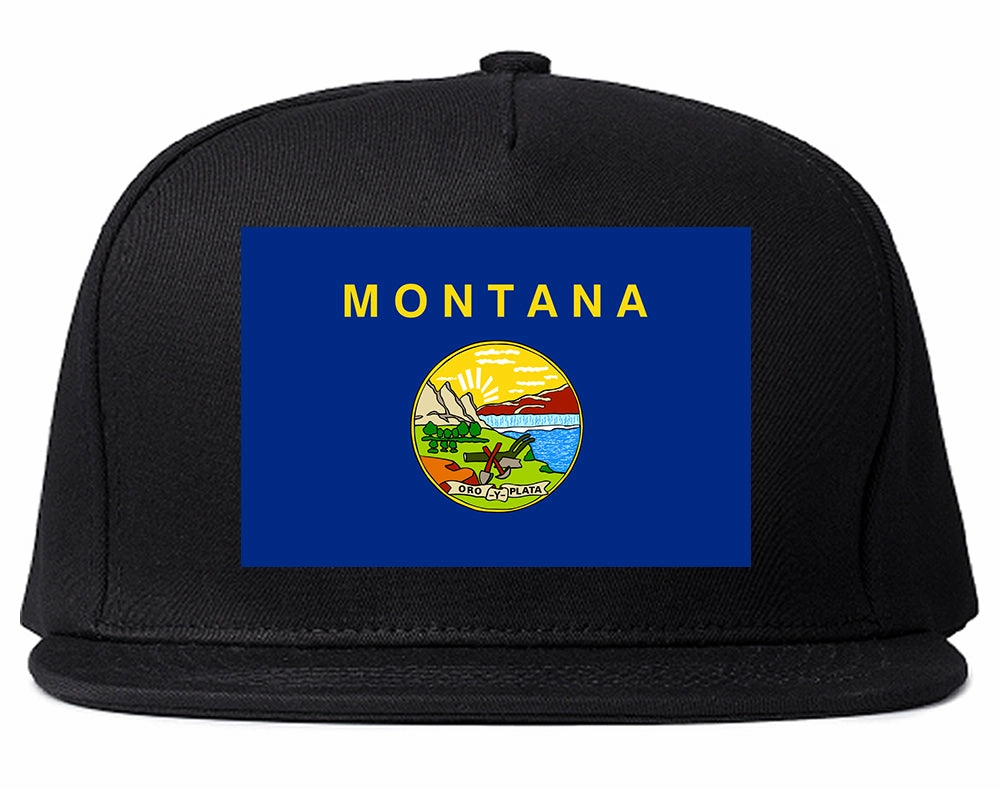 Montana State Flag MT Chest Mens Snapback Hat