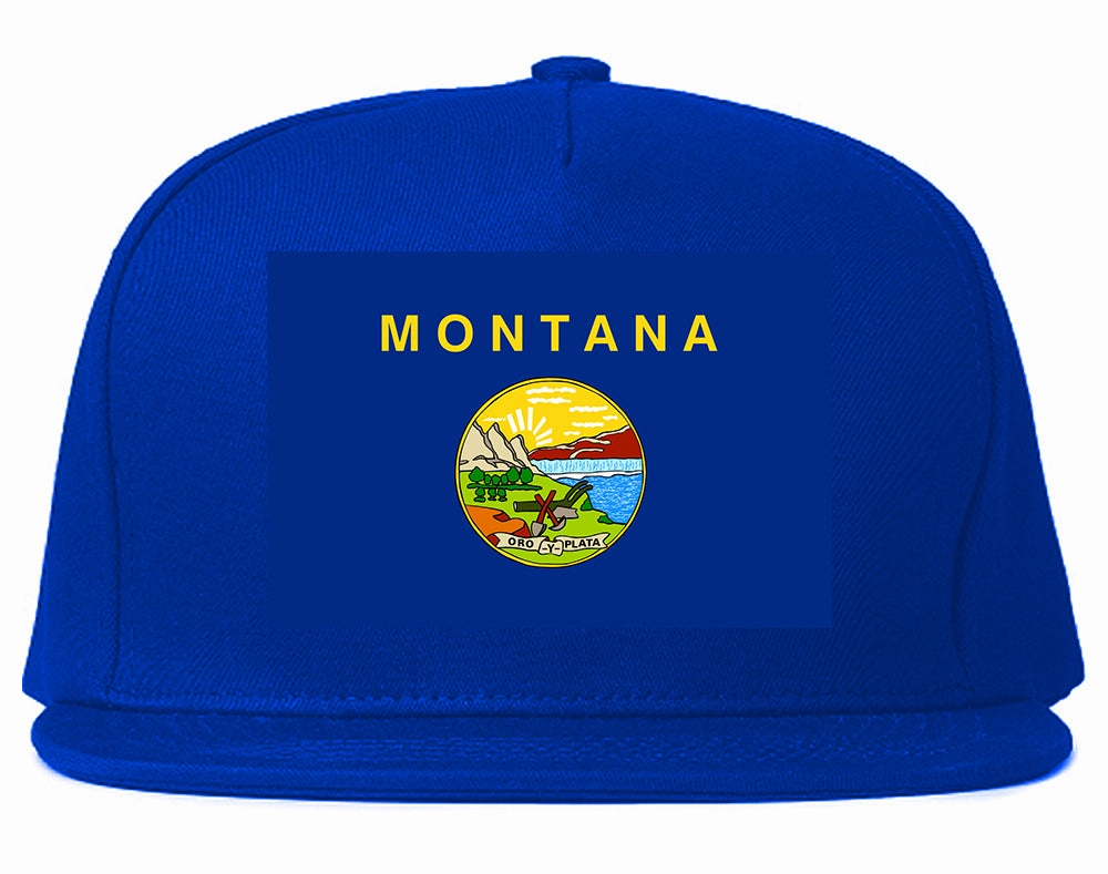Montana State Flag MT Chest Mens Snapback Hat
