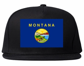 Montana State Flag MT Chest Mens Snapback Hat