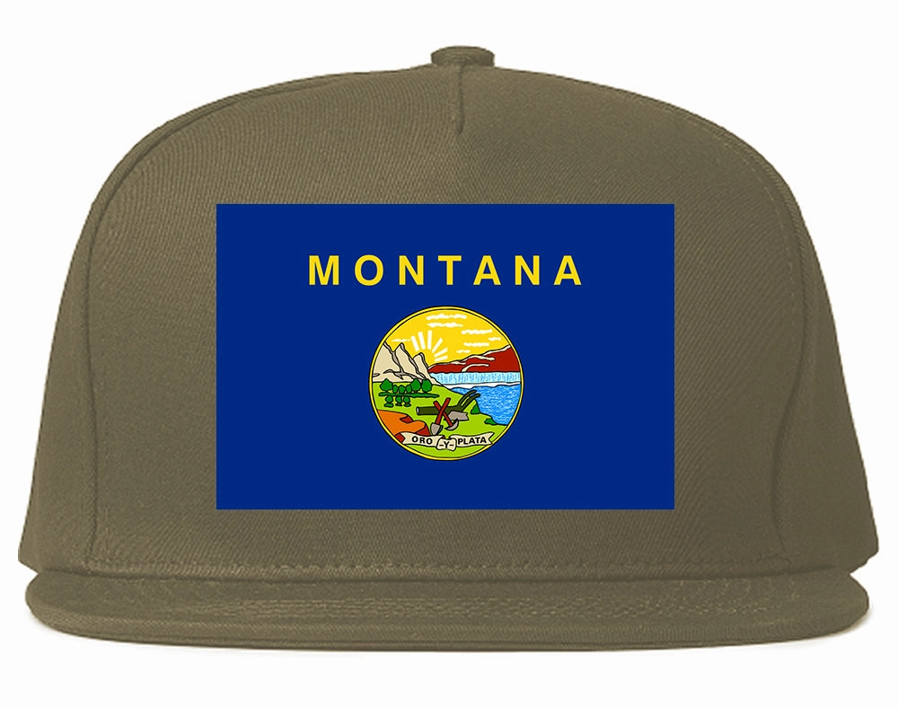 Montana State Flag MT Chest Mens Snapback Hat