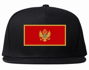 Montenegro Flag Country Printed Snapback Hat Cap