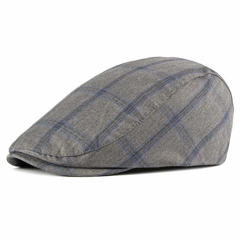 Monza Plaid Cotton Flat Cap