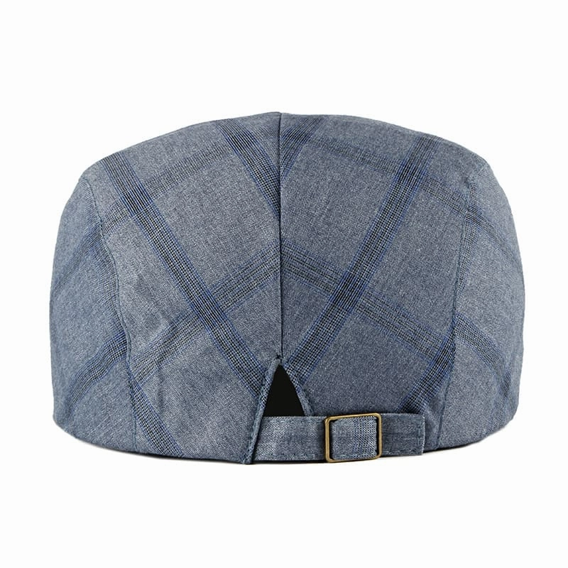 Monza Plaid Cotton Flat Cap