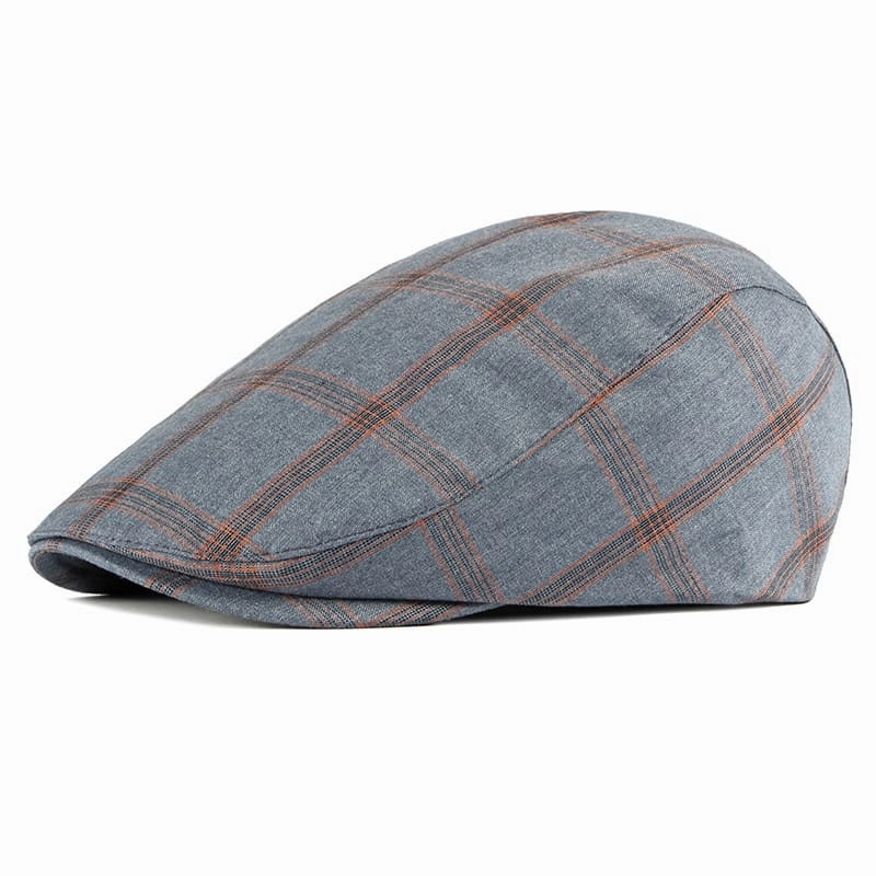 Monza Plaid Cotton Flat Cap