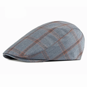 Monza Plaid Cotton Flat Cap