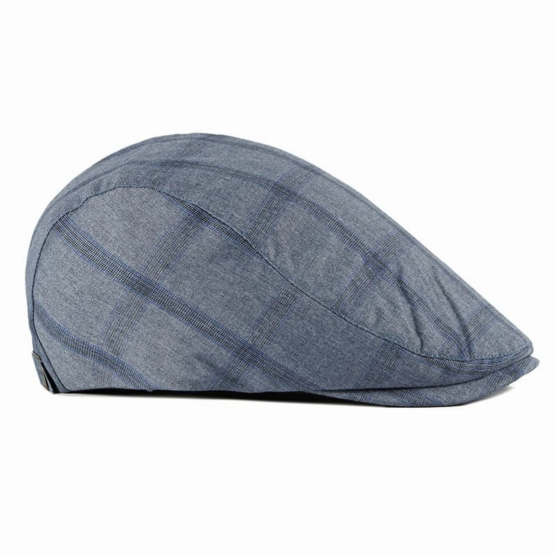 Monza Plaid Cotton Flat Cap