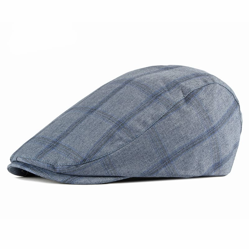 Monza Plaid Cotton Flat Cap