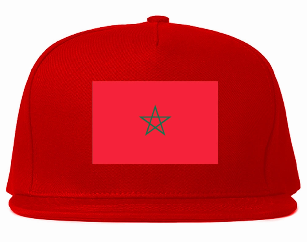 Morocco Flag Country Printed Snapback Hat Cap