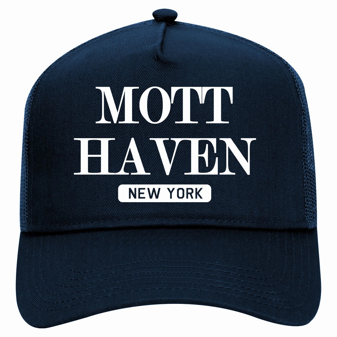 Mott Haven New York Retro Adult 5 Panel Mesh Trucker Hat