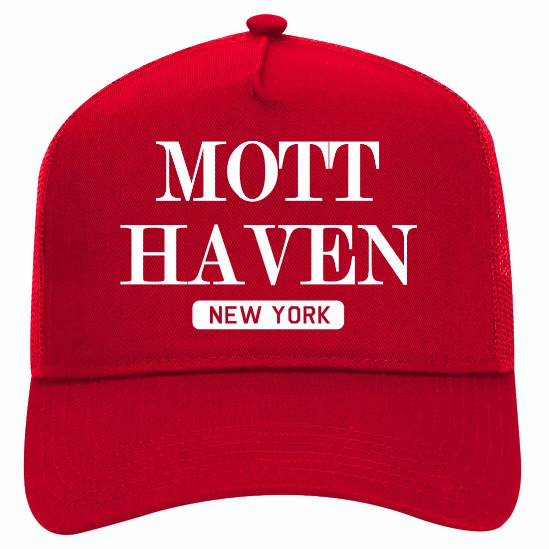 Mott Haven New York Retro Adult 5 Panel Mesh Trucker Hat