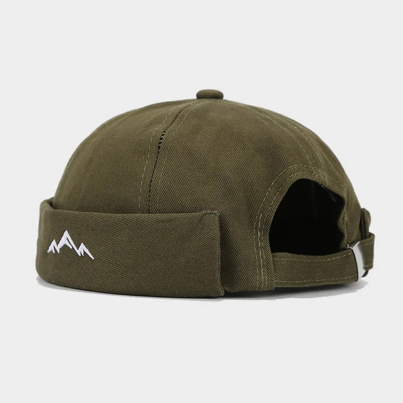 Mountain Silhouette Cotton Docker Cap