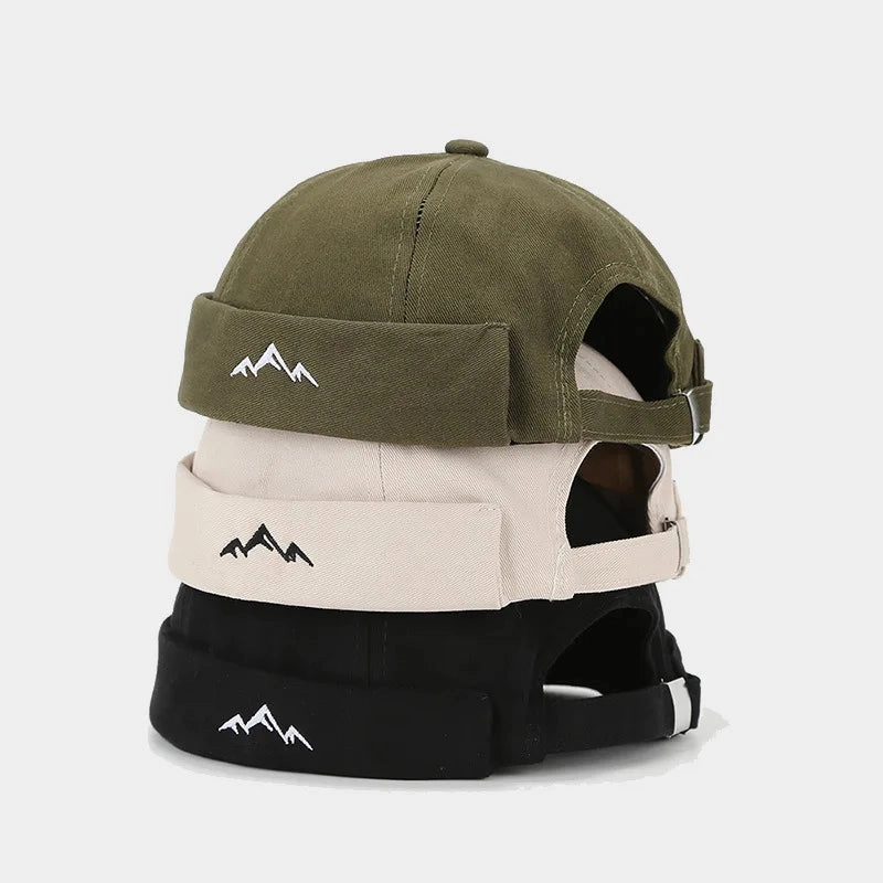 Mountain Silhouette Cotton Docker Cap