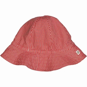 Msli Balsam Cream/Apple Red Poplin Stripe Sun Hat
