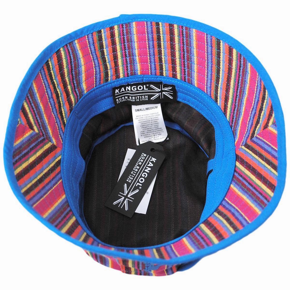 Multi Color Stripe Polyester Blend Bucket Hat