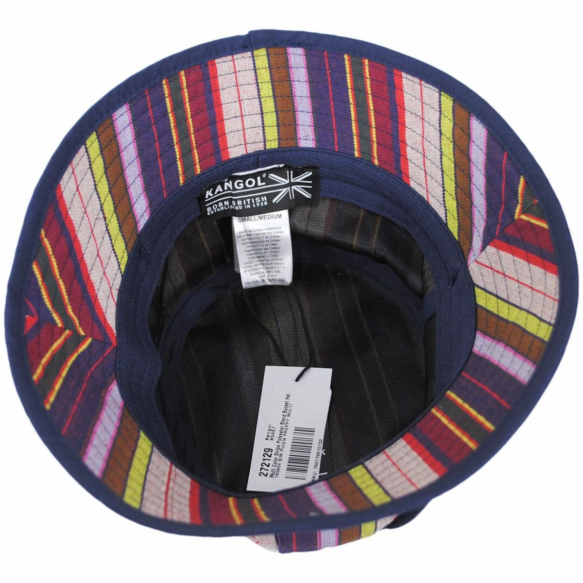 Multi Color Stripe Polyester Blend Bucket Hat