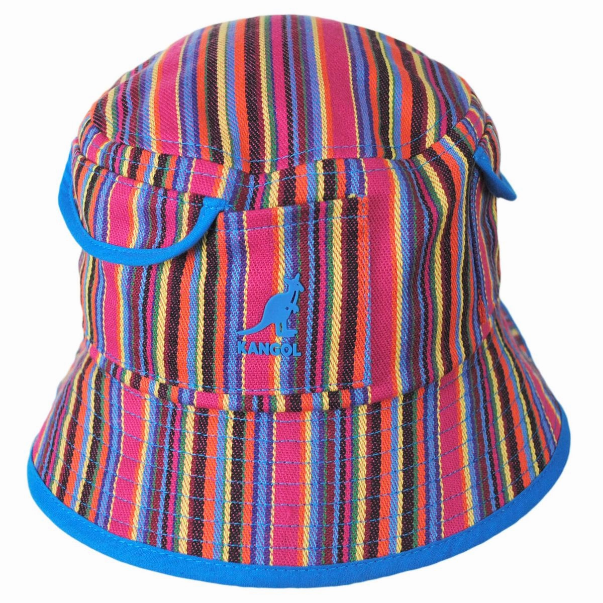Multi Color Stripe Polyester Blend Bucket Hat