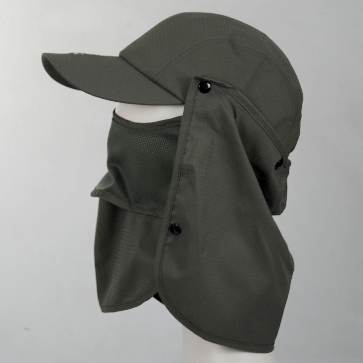 Multi-Utility Neck-Flap Mask Strapback Baseball Cap