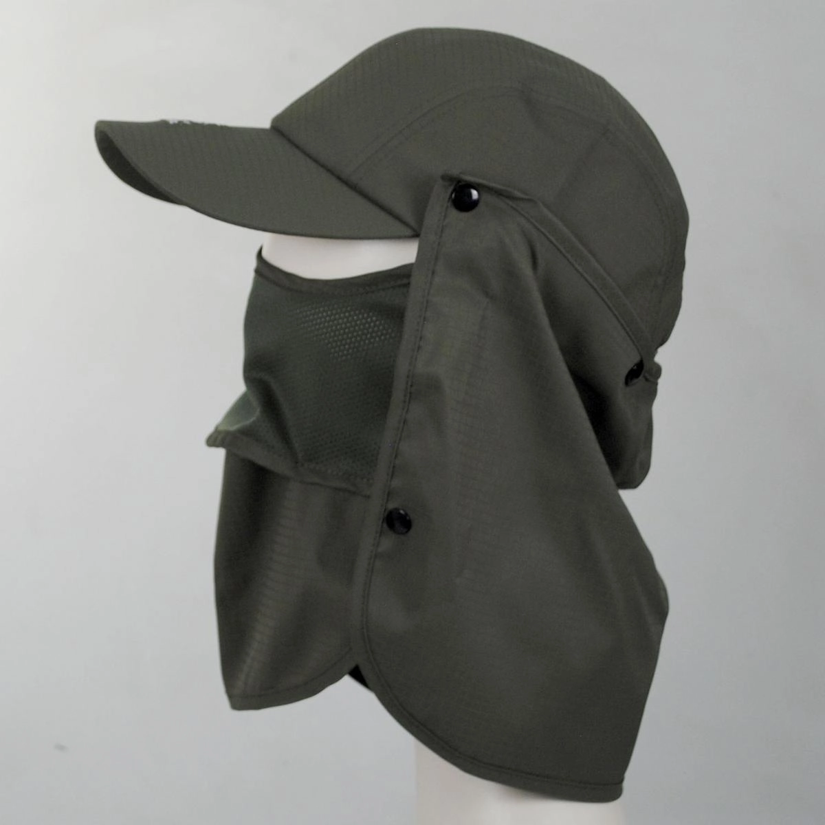 Multi-Utility Neck-Flap Mask Strapback Baseball Cap