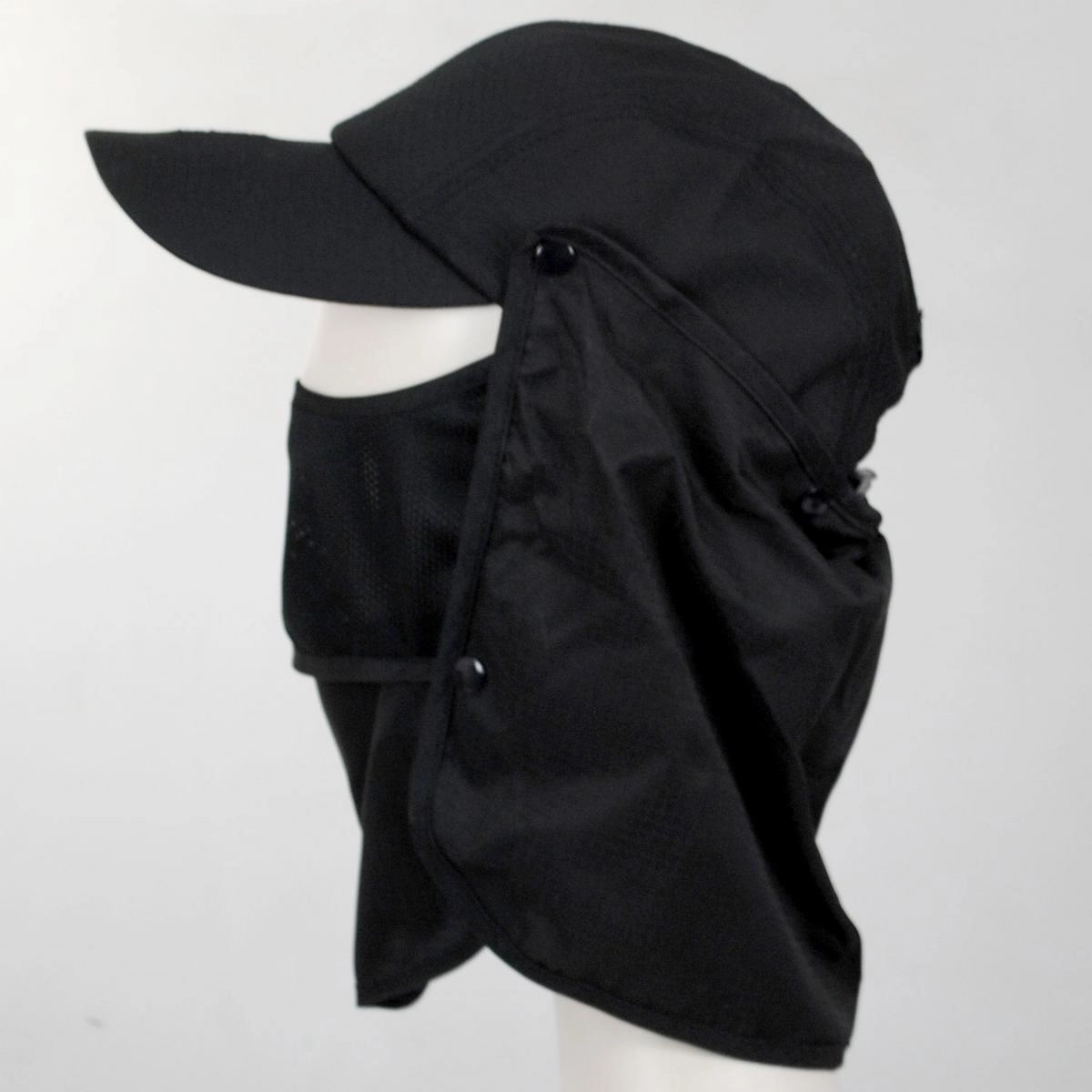 Multi-Utility Neck-Flap Mask Strapback Baseball Cap