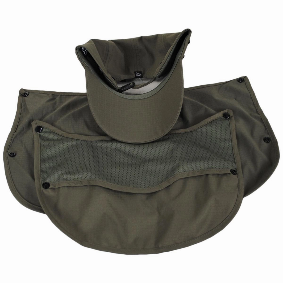 Multi-Utility Neck-Flap Mask Strapback Baseball Cap