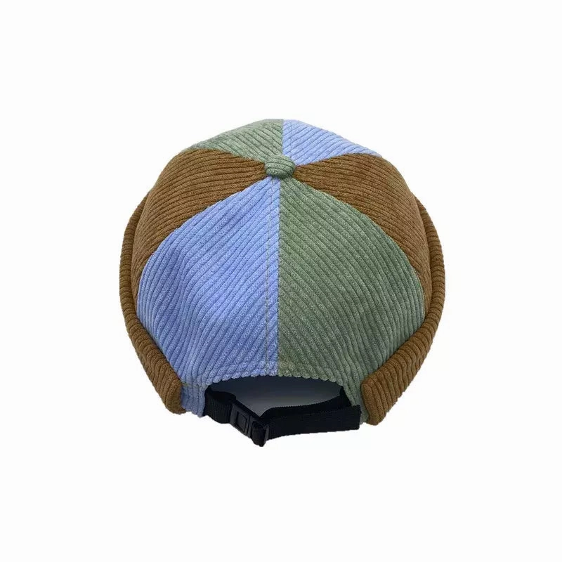 Multicolor Corduroy Docker Cap