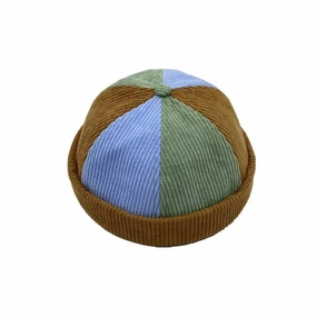 Multicolor Corduroy Docker Cap