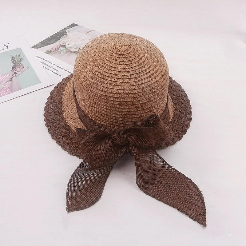 Multicolor Paper Straw Handmade Hat Travel Vacation Women Sun