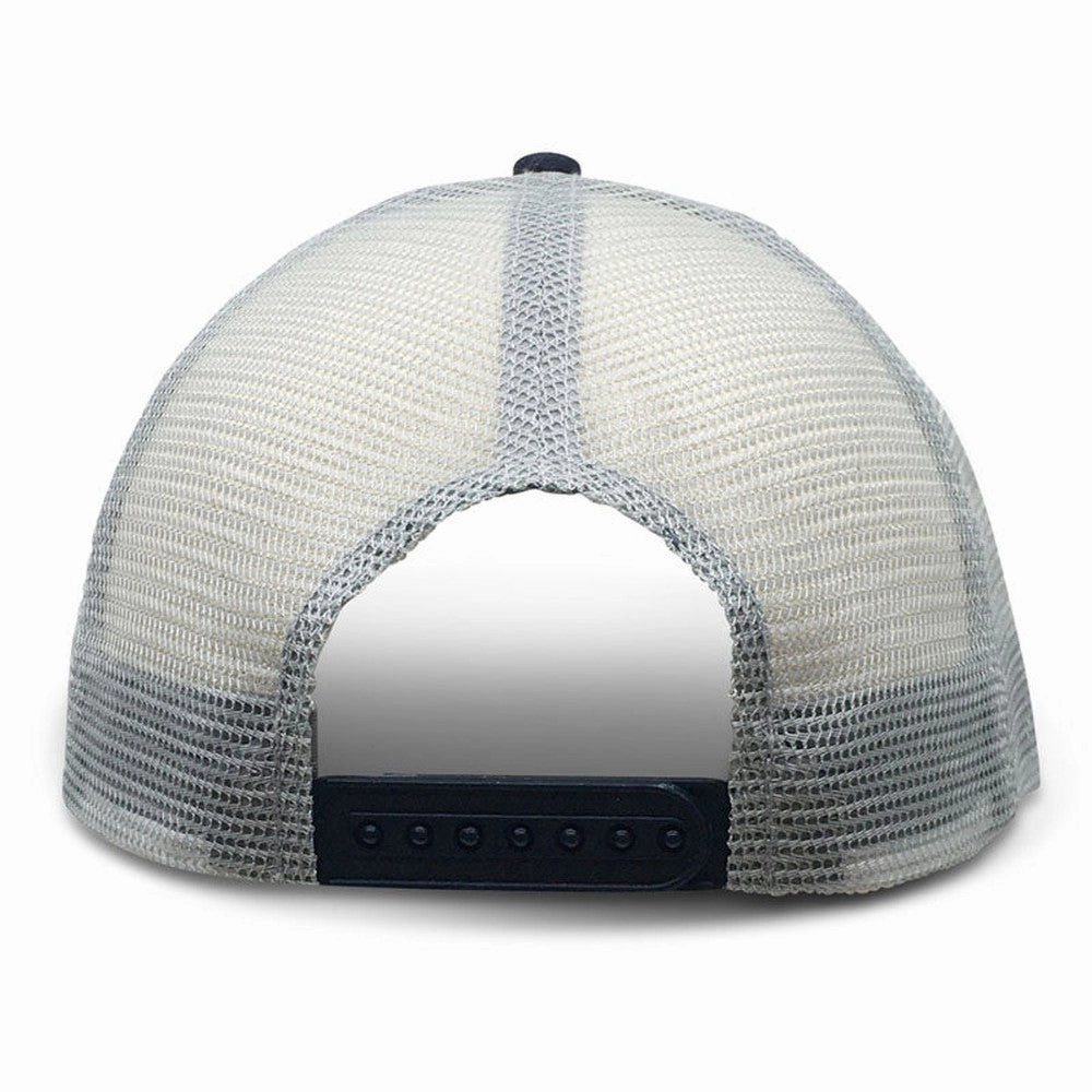 Navy Blue with Gray Mesh - Structured Baseball Cap