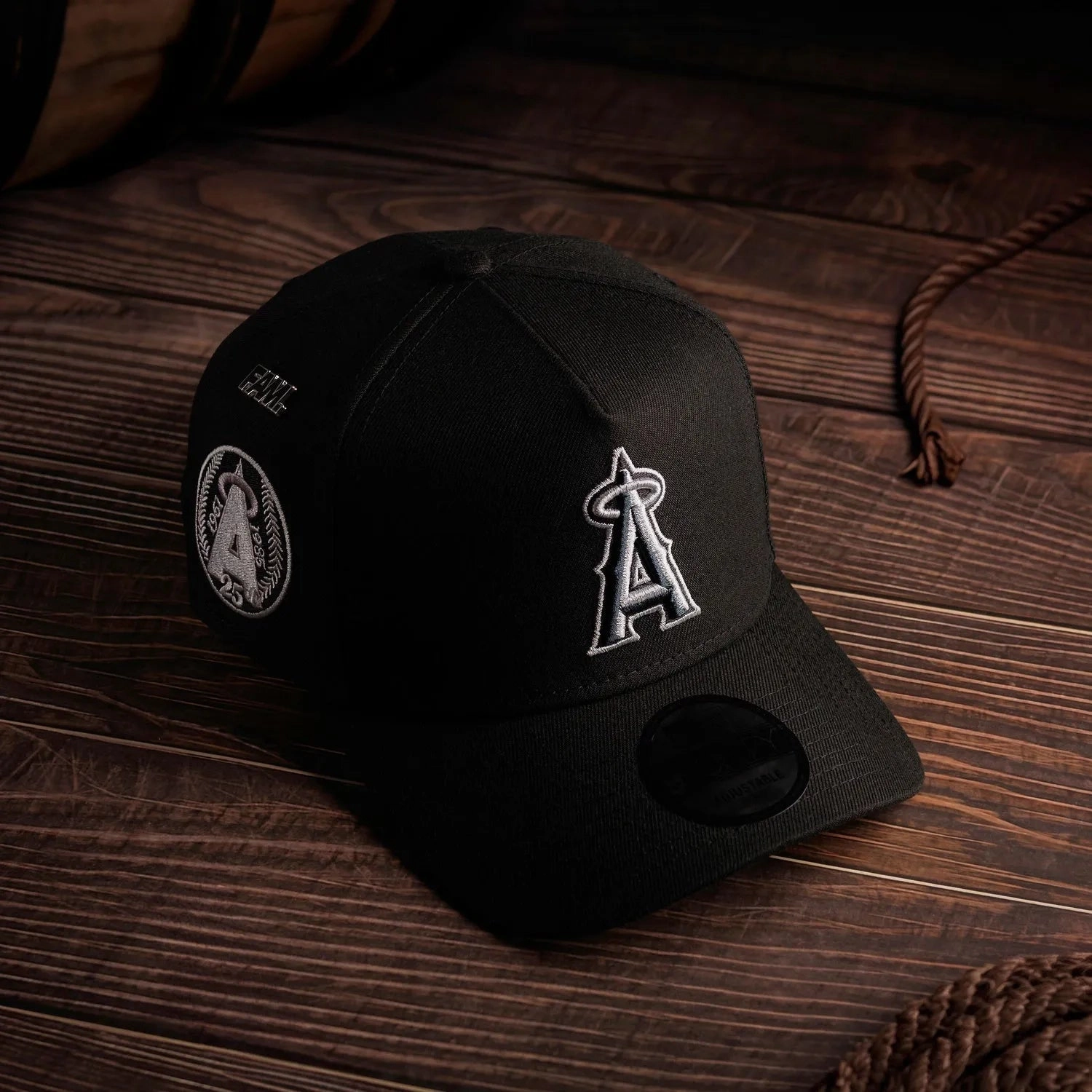 NEW ERA 9FORTY A-FRAME ANAHEIM ANGELS 25TH ANNIVERSARY BLACK / GREY UV SNAPBACK