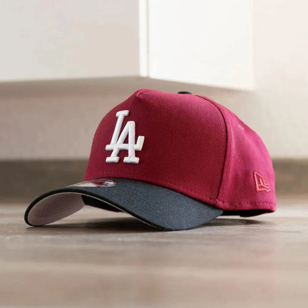 NEW ERA 9FORTY A-FRAME MLB LOS ANGELES DODGERS 100TH ANNIVERSARY TWO TONE / PINK UV SNAPBACK CAP