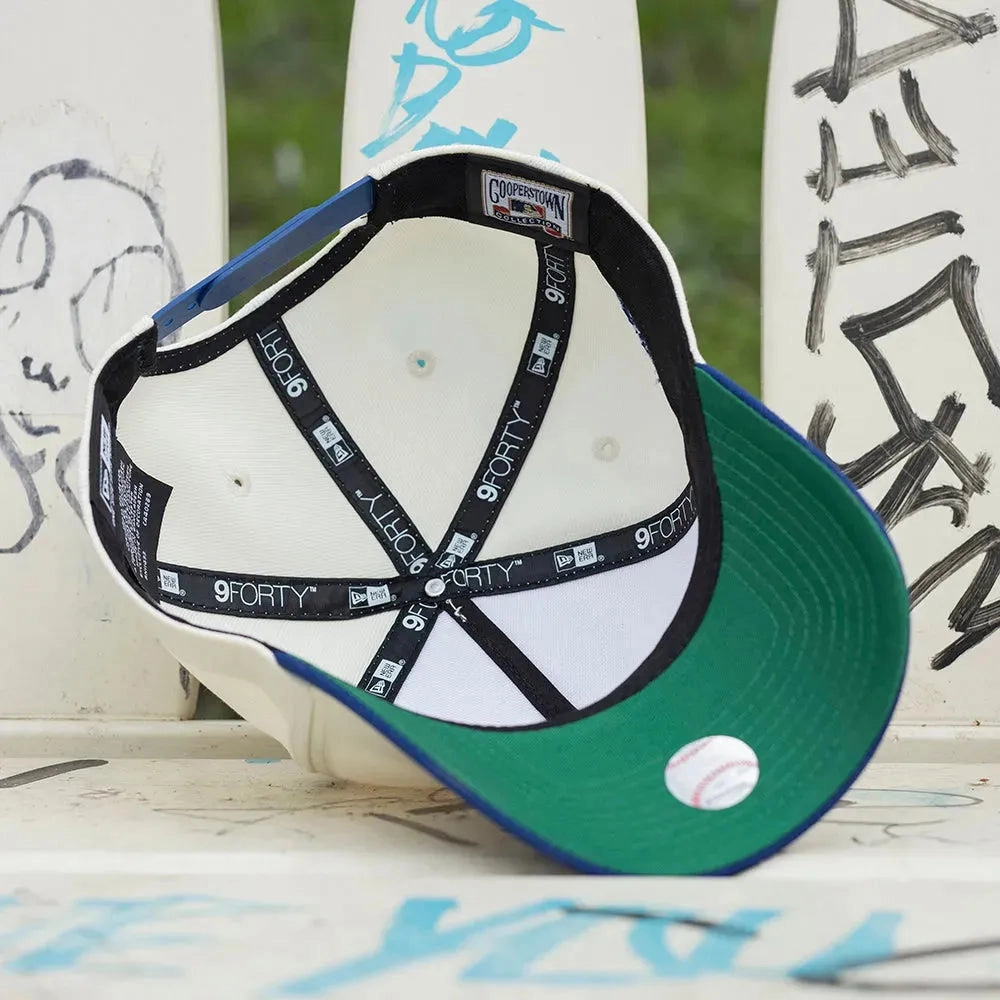 NEW ERA 9FORTY A-FRAME MLB LOS ANGELES DODGERS 50TH ANNIVERSARY TWO TONE / KELLY GREEN UV SNAPBACK