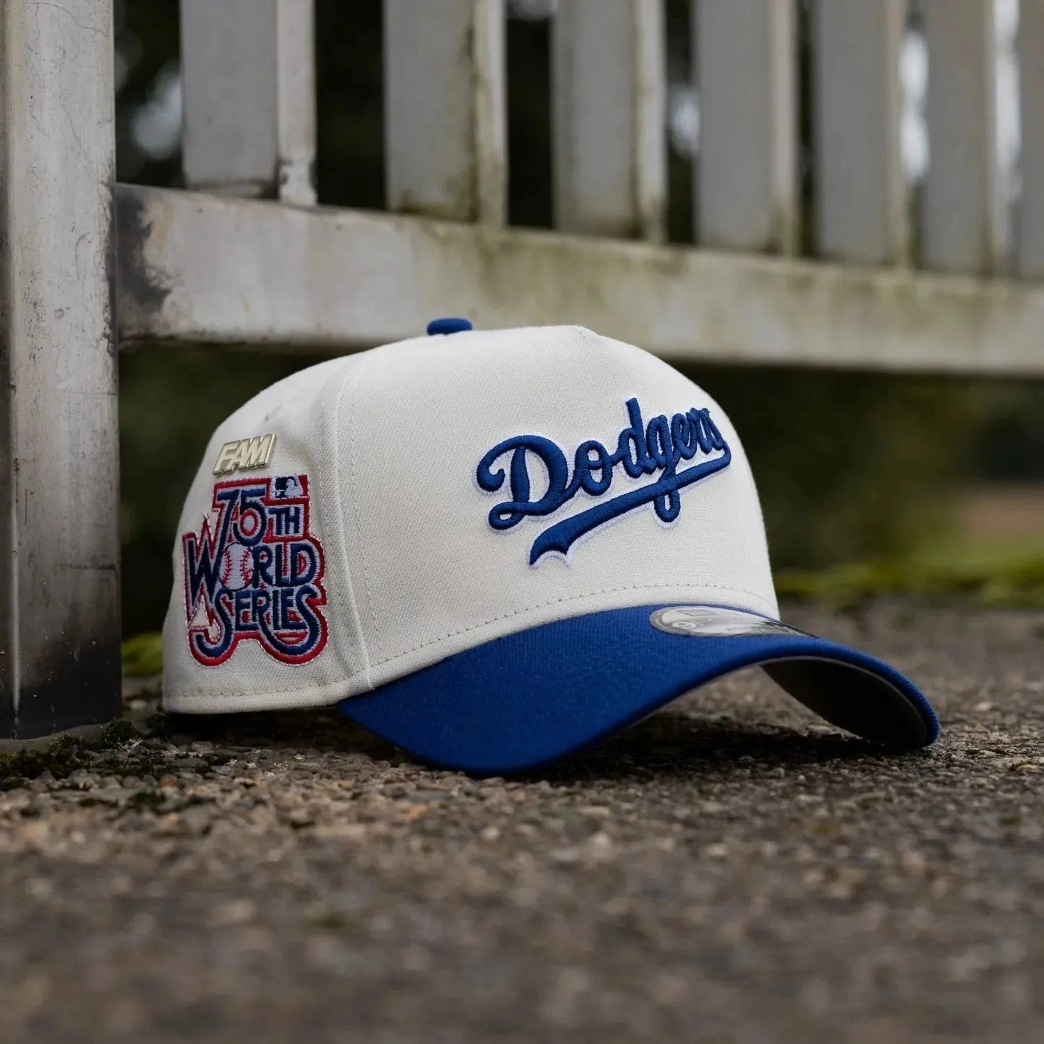 NEW ERA 9FORTY A-FRAME MLB LOS ANGELES DODGERS 75TH WORLD SERIES TWO TONE / GREY UV SNAPBACK
