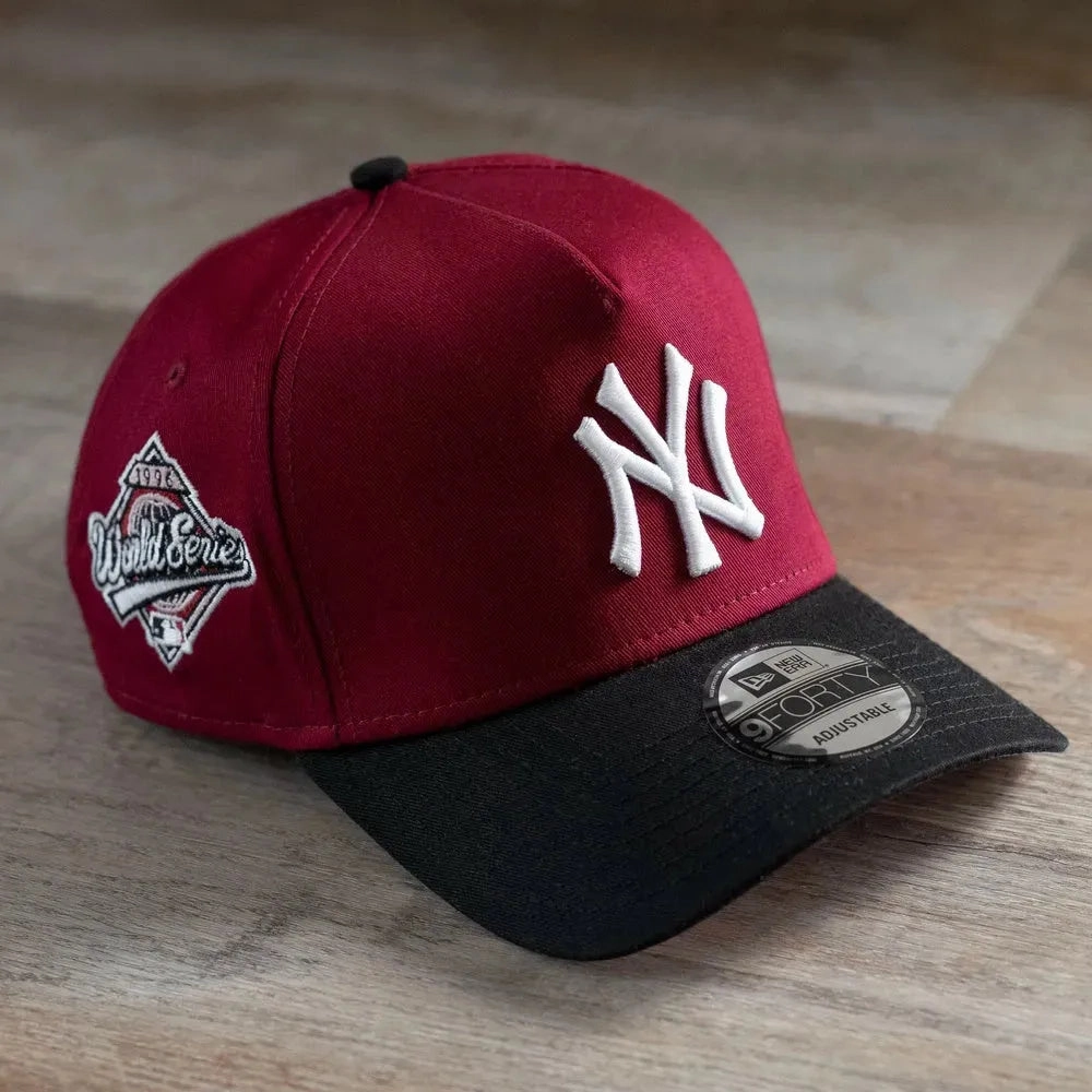 NEW ERA 9FORTY A-FRAME MLB NEW YORK YANKEES WORLD SERIES 1996 TWO TONE / PINK UV SNAPBACK CAP