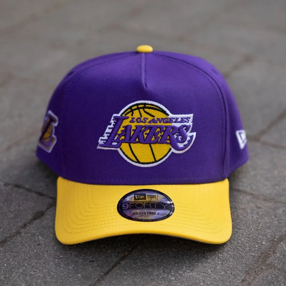 NEW ERA 9FORTY A-FRAME NBA LOS ANGELES LAKERS TWO TONE / GREY UV SNAPBACK CAP