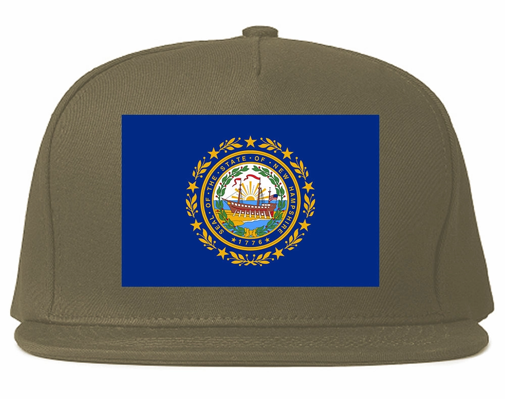 New Hampshire State Flag NH Chest Mens Snapback Hat