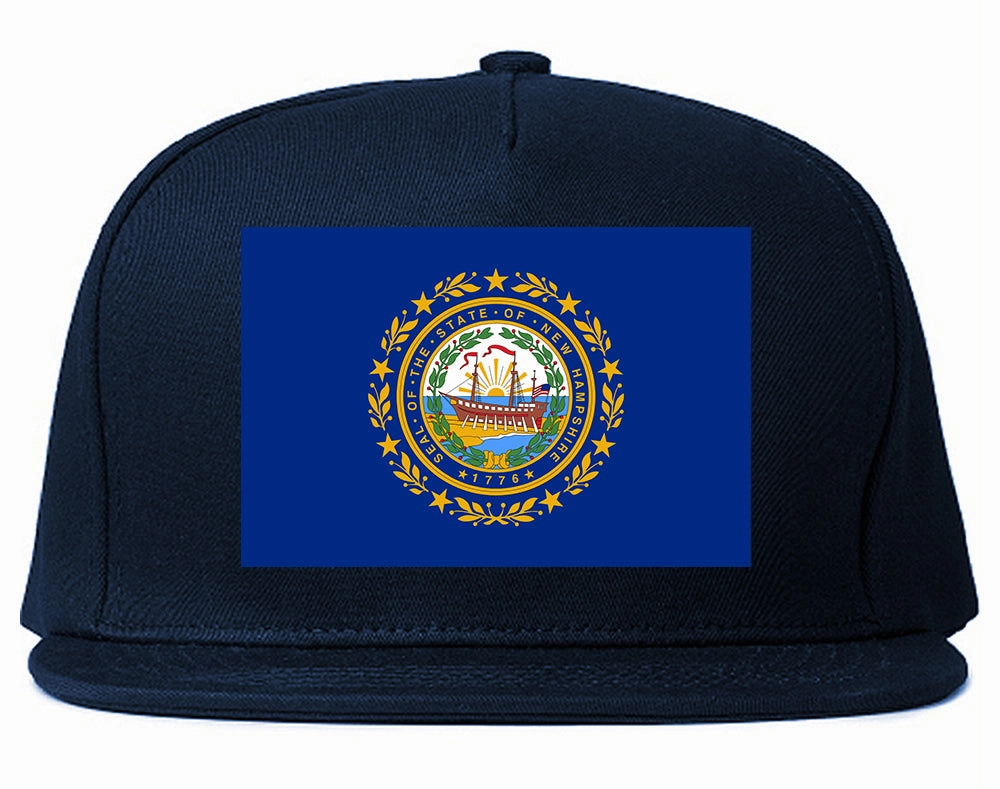 New Hampshire State Flag NH Chest Mens Snapback Hat