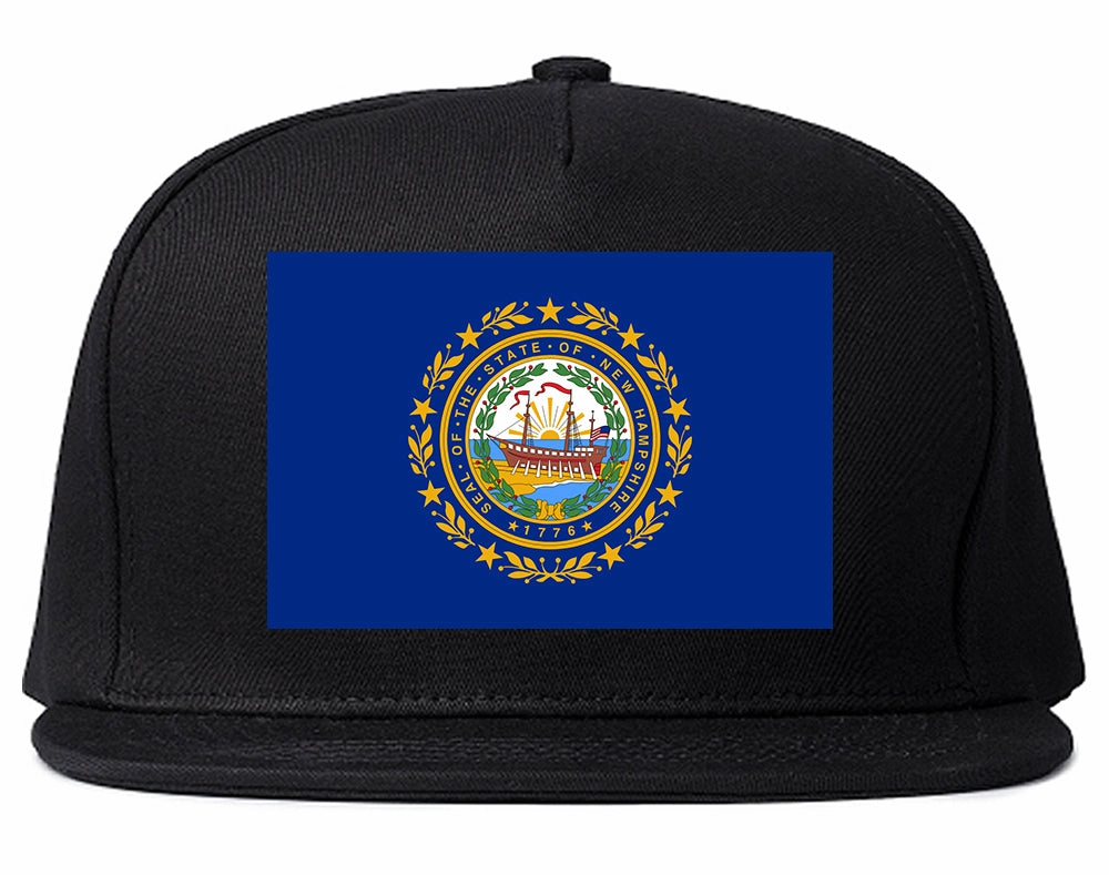 New Hampshire State Flag NH Chest Mens Snapback Hat