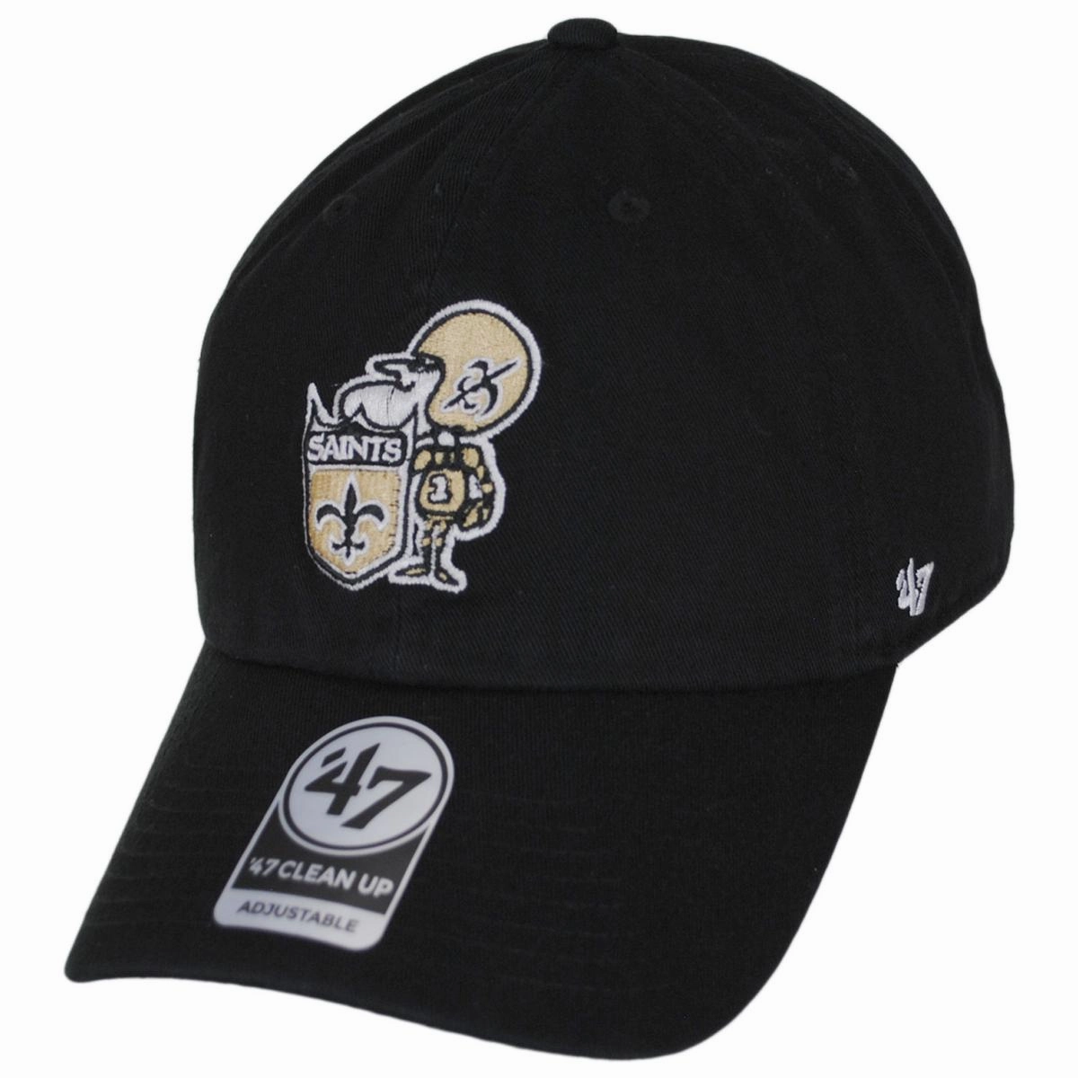 New Orleans Saints NFL Clean Up Strapback Baseball Cap Dad Hat