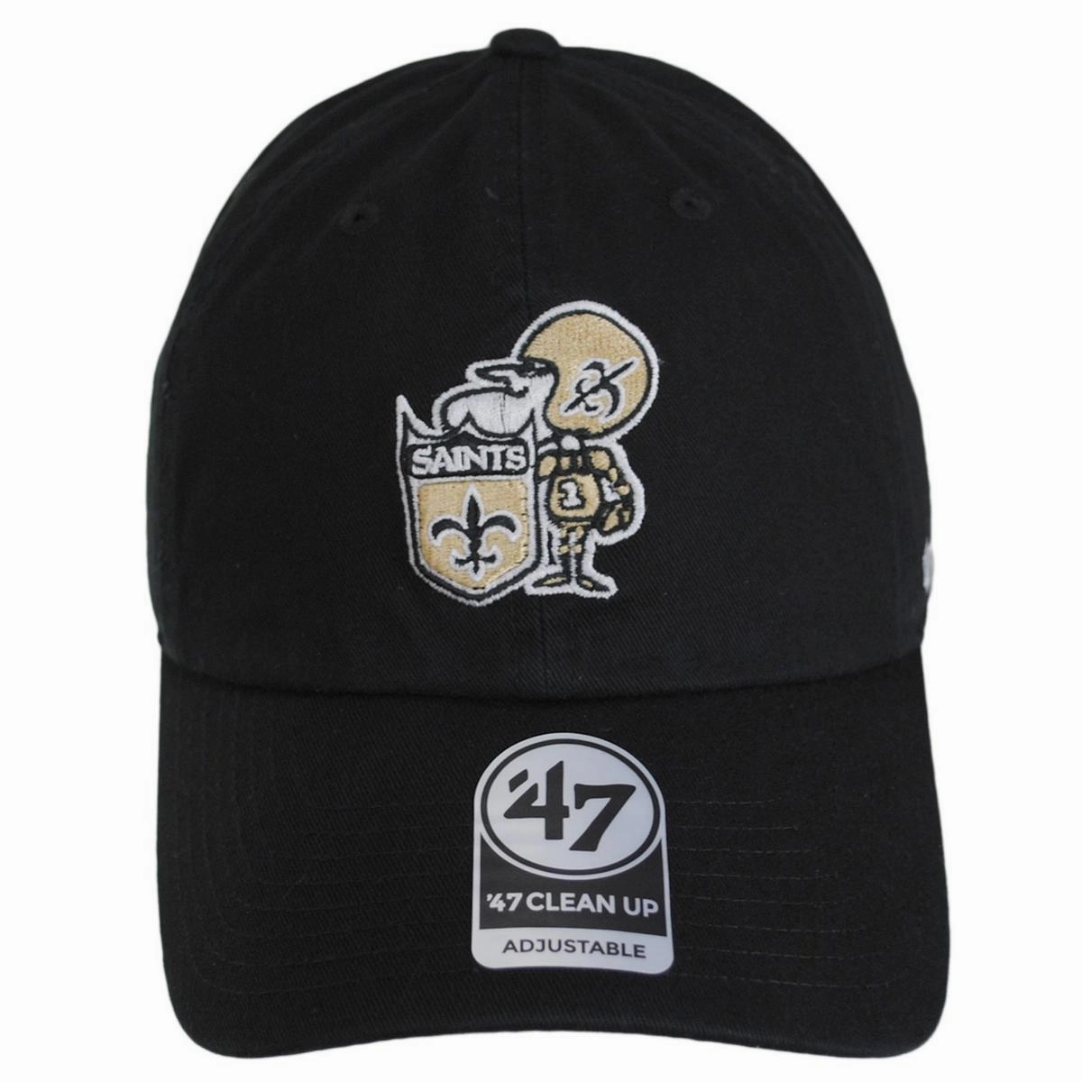 New Orleans Saints NFL Clean Up Strapback Baseball Cap Dad Hat
