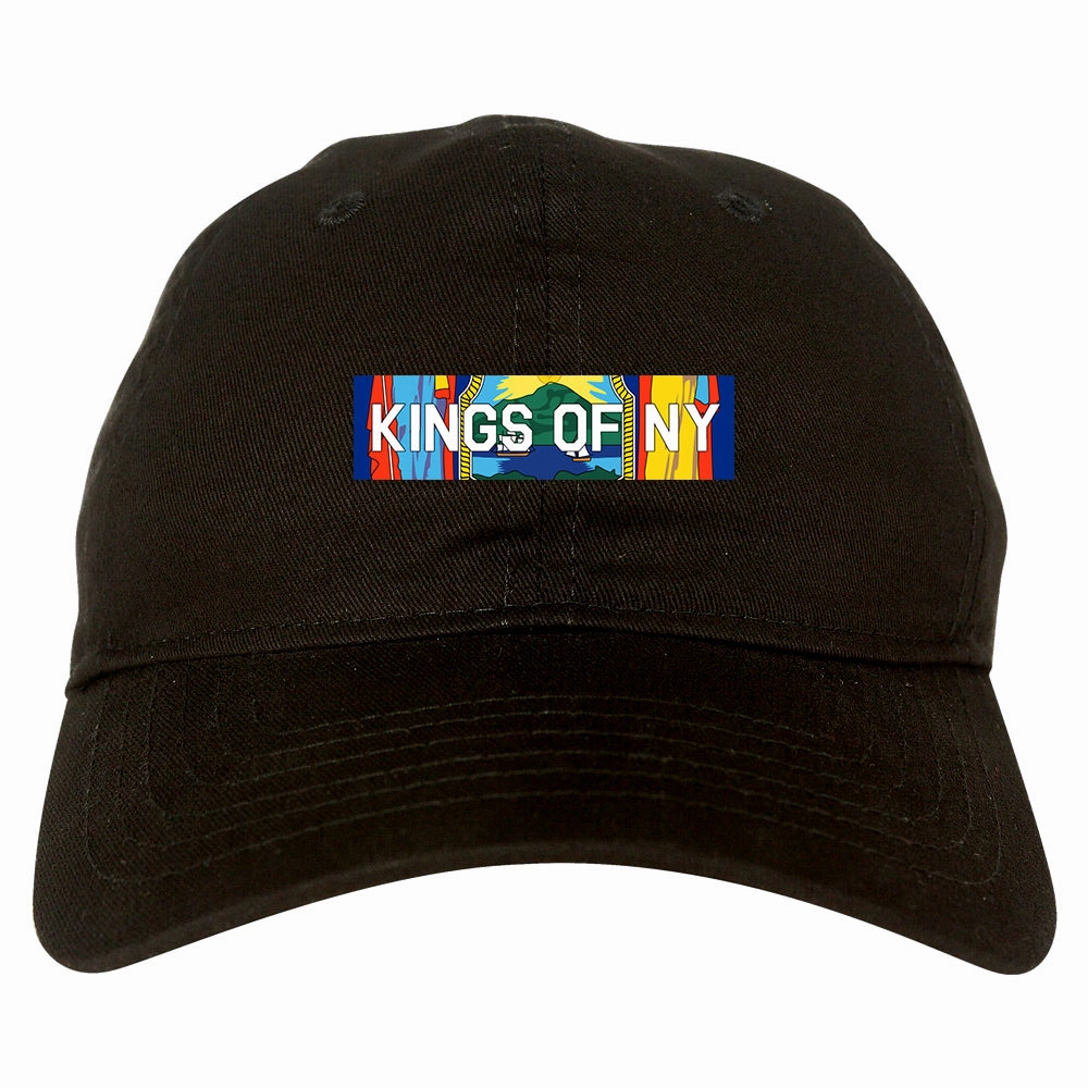 New York Flag Box Logo Mens Dad Hat