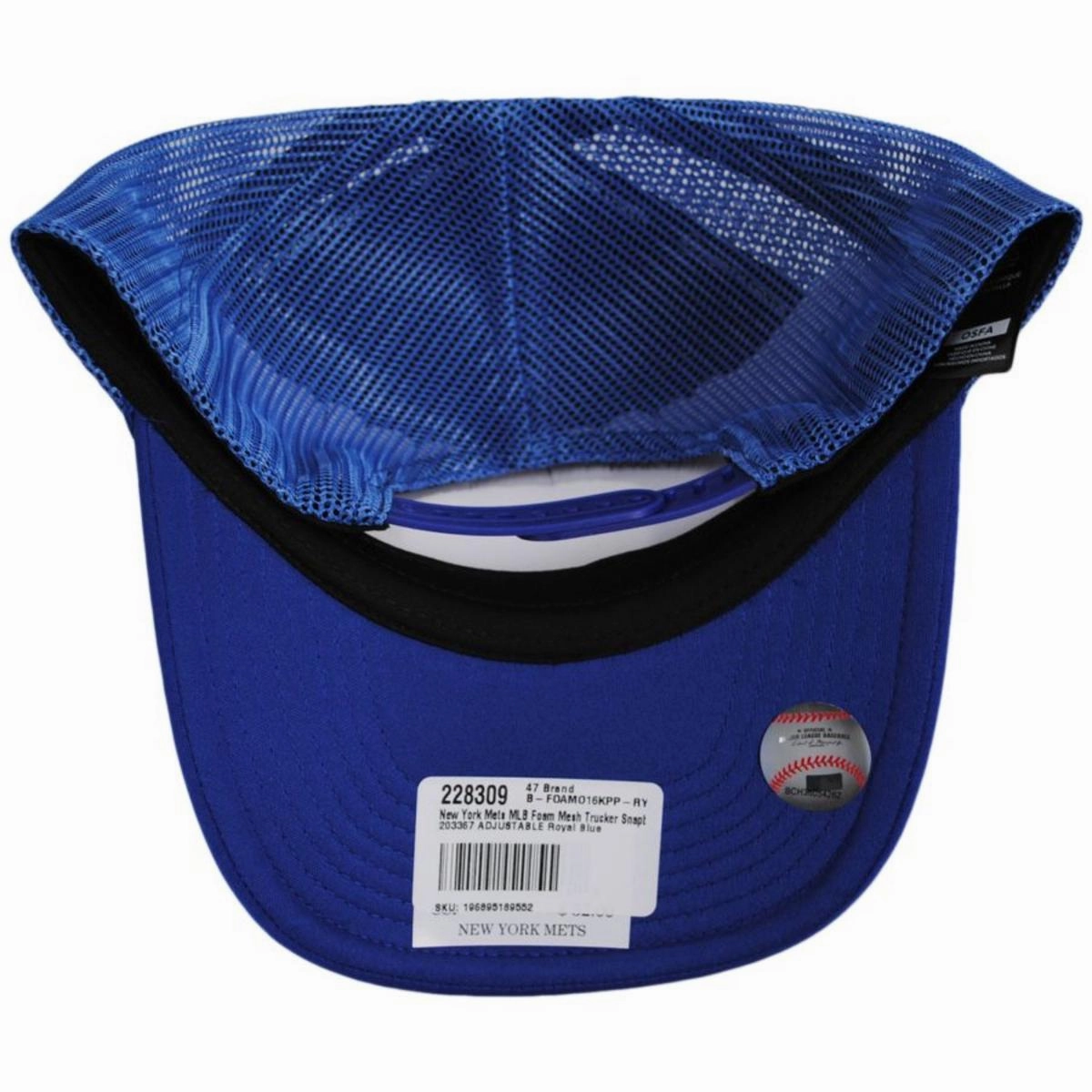 New York Mets MLB Foam Mesh Trucker Snapback Baseball Cap