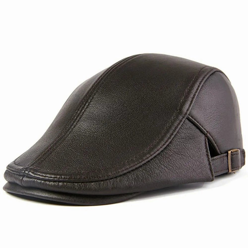 Newport Genuine Leather Duckbill Flat Cap